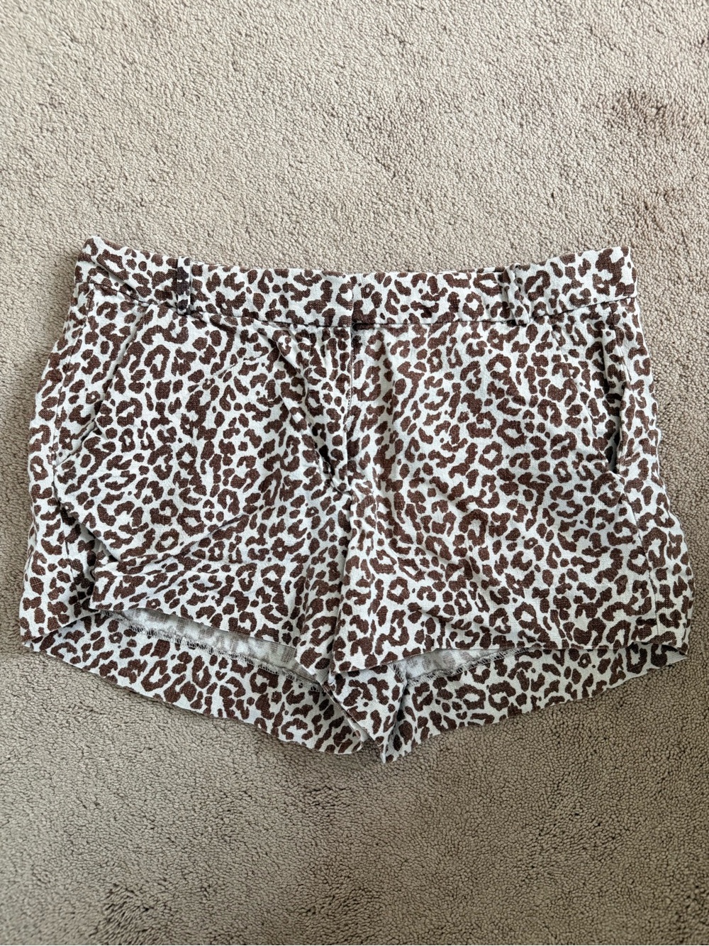 J.Crew Linen Leopard Shorts size 10
